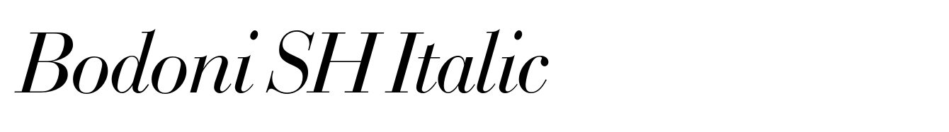 Bodoni SH Italic